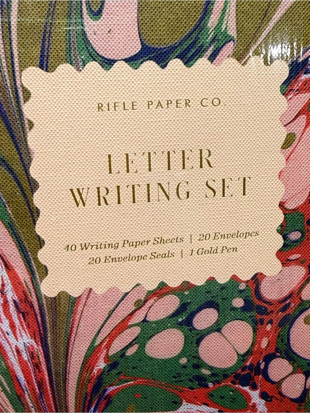Rifle Paper Co. Florence Letter Writing Set Marble Stationery Boxed Set NWT